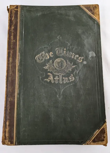 Rare Antique The Times Atlas 1895 Complete Book
