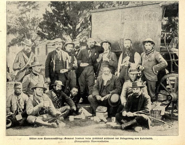 Burenkrieg-Transvaal * General Joubert Belagerung Ladysmith * Bilddokument 1900