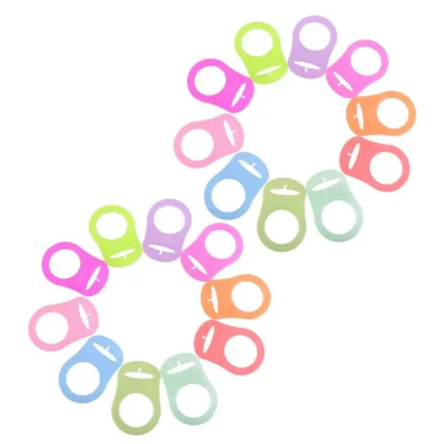 20 Pieces Silicone Button  Dummy Pacifier Holder Clip