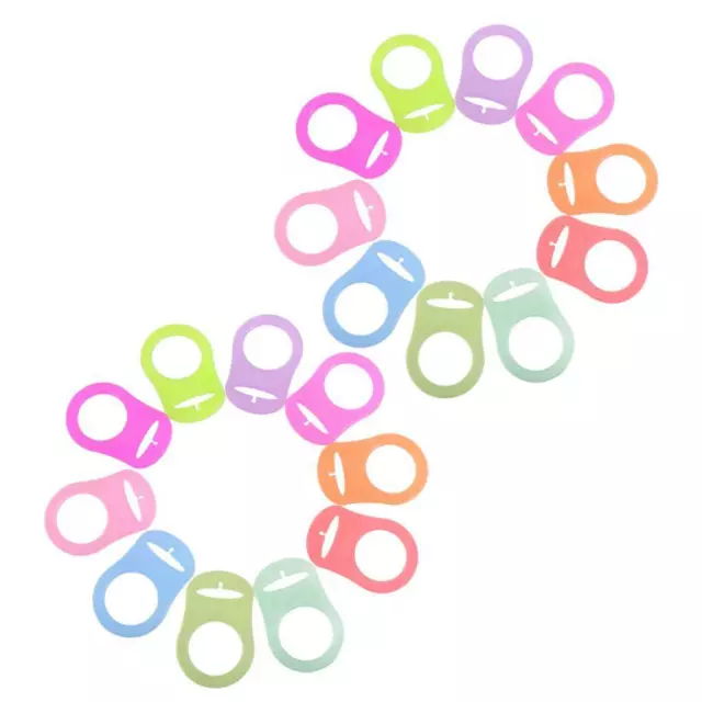 20 Pieces Silicone Button  Dummy Pacifier Holder Clip