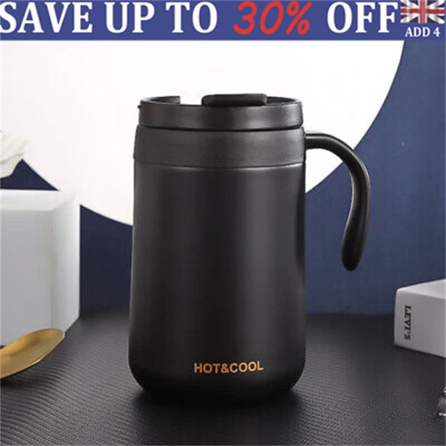 Stainless Steel Desk Mug Travel Mug Insulated Thermos Mug Tea Coffee Thermal LL
