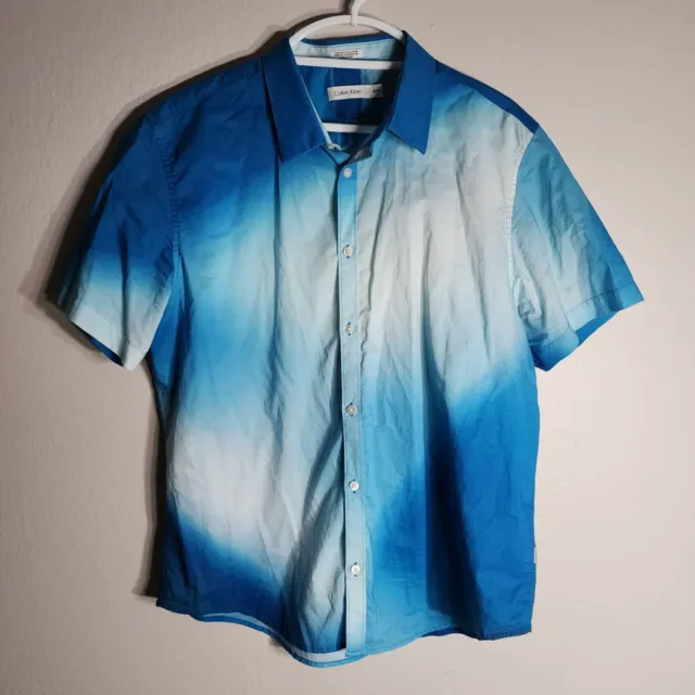 CALVIN KLEIN MEN'S XL Short Sleeve Shirt RN#36543 CA#50900 $22.98 ...
