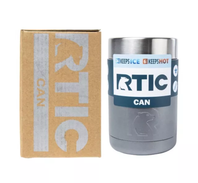 RTIC Stainless Steel Can Cooler 12oz Graphite, Camo, or White