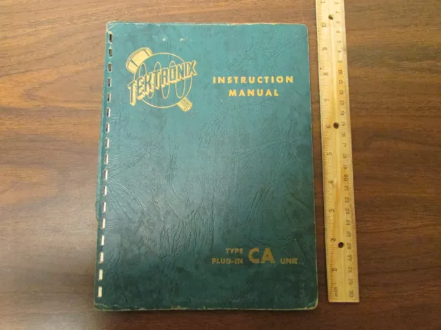 Tektronix Type CA Plug-In Instruction Manual Vintage Green Cover