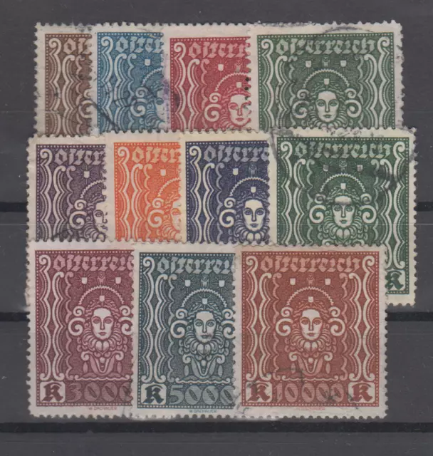 Österreich ANK Nr. 398-408, gestempelt