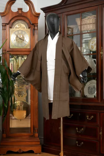 Dear Vanilla Japanese Silk Haori Jacket Men's Kimono Genuine Japan Made Vintage