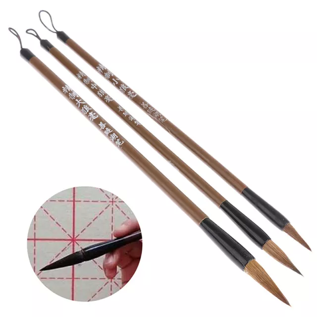 3PCS Assorted Size Chinese Calligraphy Writing Brush Pens for Students