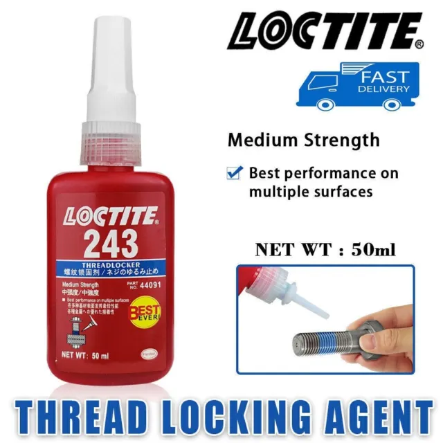 LOCTITE® 243 50ml Threadlock Medium Strength Metal Bolt Screw Retainer Blue Glue