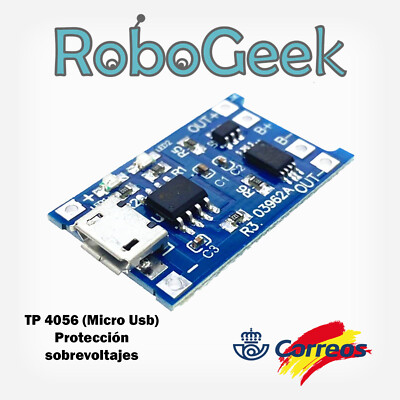Tp Modulo TP4056 1A TIPO C 5V CARGA BATERIA LITIO Módulo USB carga Board REF0213 