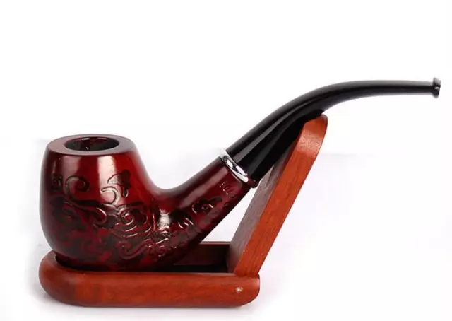 Collectible Durable Wooden Wood Smoking Pipe Tobacco Cigarettes Cigar Pipes Gift