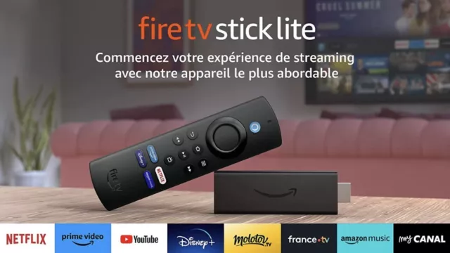 Fire TV Stick Lite avec télécommande vocal Alexia | Streaming HD