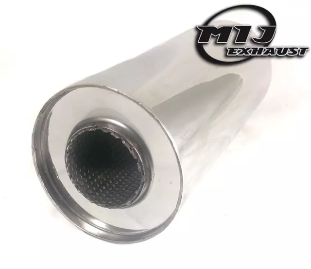 Universal Exhaust Silencer 5" x 3" x 14" Resonator Muffler Box Stainless steel