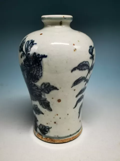 .Delicate Chinese Blue And White Porcelain Hand Painted Orchid Vase W Mark A73 3