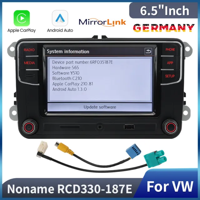 Noname RCD330 RCD340G 187E Auto Radio Android Auto Carplay für PQ VW Tiguan Polo