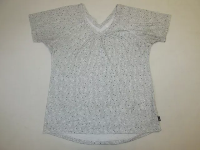 Mountain Hardwear Women's DrySpun Printed S/S Tee * Gray * Large * FREE SHIPPING