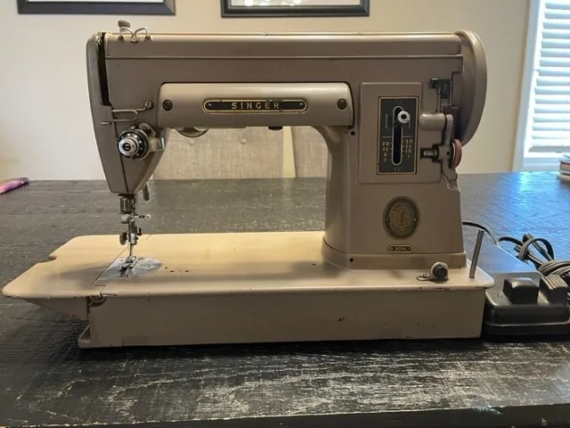 Singer Sewing Machine Vintage  Model 301A  with  Foot Peddle and power cord