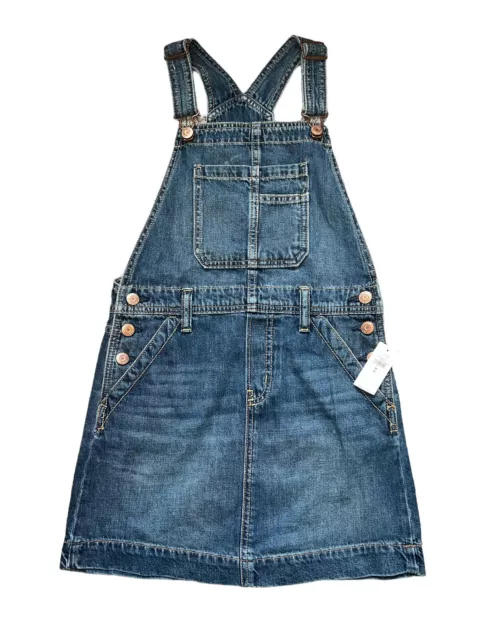 Gap Kids Girls Overall Jean Skirt Dress  Medium Indigo Denim Size M(8-9) NWT