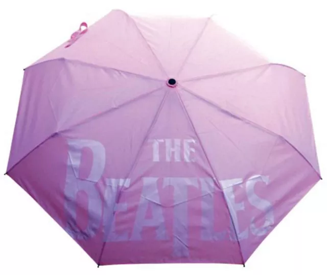 The Beatles Umbrella Drop T Band Logo With Retractable Fitting new Official Pink