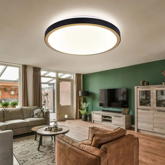 Plafonnier LED Bandol Blanc - 38 Cm, Lumière Variable 3000-6000K, 20W