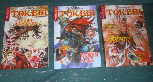 Magazine TOKEBI 100% Manhwa N°7 . 8 . 9 . demon king last fantasy 2004 N&B  VF