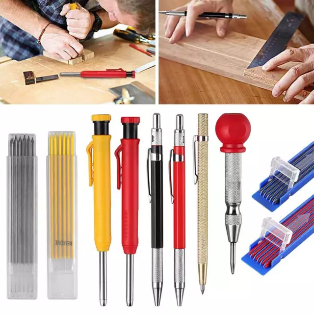 Zimmermannsbleistift-Set Holzbearbeitung Tiefloch-Druckbleistifte Marker Tool