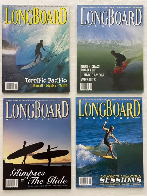 LONGBOARD Magazine 2004 Lot of 4, VOL. 12, Surfing and Travel, Jimmy Gamboa