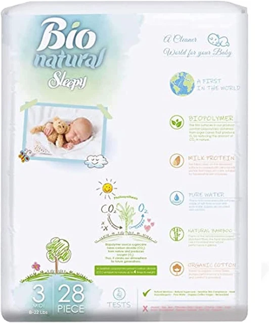 SOHO, Bio-Natural Sleepy Baby Diapers, Made from Organic Cotton and Bamboo...
