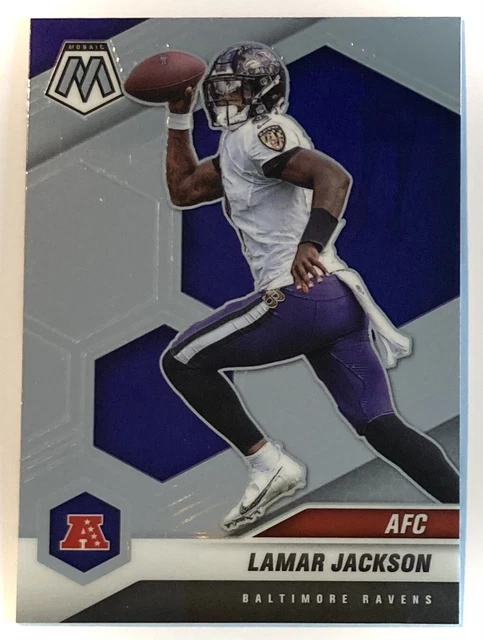 2021 Panini Mosaic Ravens Lamar Jackson Afc Football Card #222