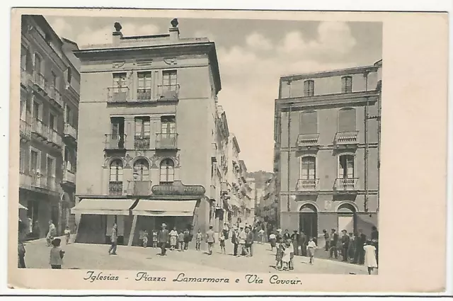 SUD SARDEGNA (004) - IGLESIAS Piazza Lamarmora e Via Cavour - Fp/Vg 1936