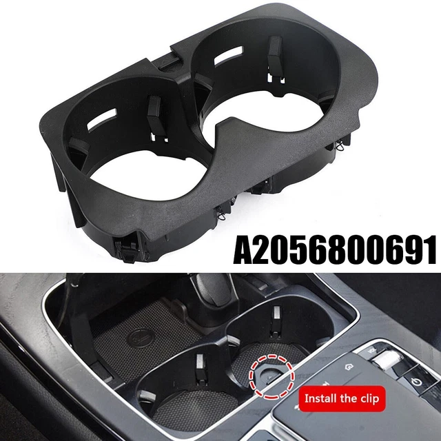 Cadre Porte-gobelet QWORK Pour Mercedes Classe C W204/E W212 - Console Centrale Rangement Pratique