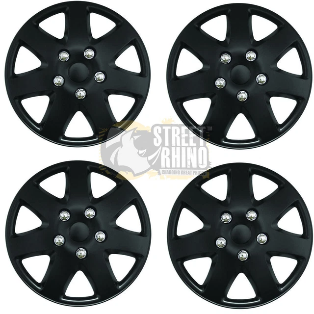Set copriruota 14" nero tempest set coprimozzo ideale per Daihatsu Sirion