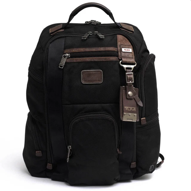 TUMI ALPHA BRAVO 22382HKH Kingsville Deluxe Brief Pack Nylon x Leather Black