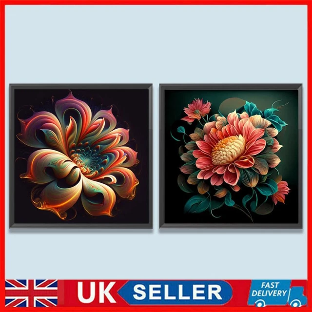 5D DIY Full Round Drill Diamond Painting Flower Kit Home Decoration Art Craft