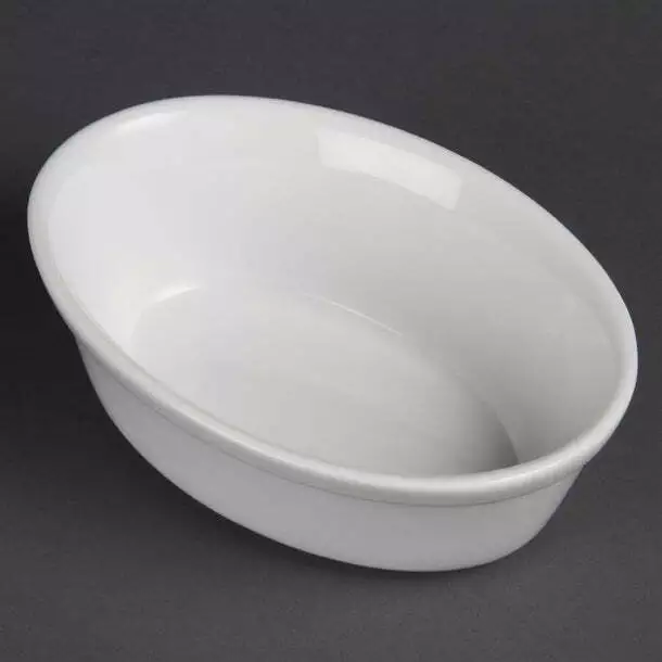 Olympia Whiteware Oval Pie Dishes 154 x 110mm (Pack of 6) PAS-DK807