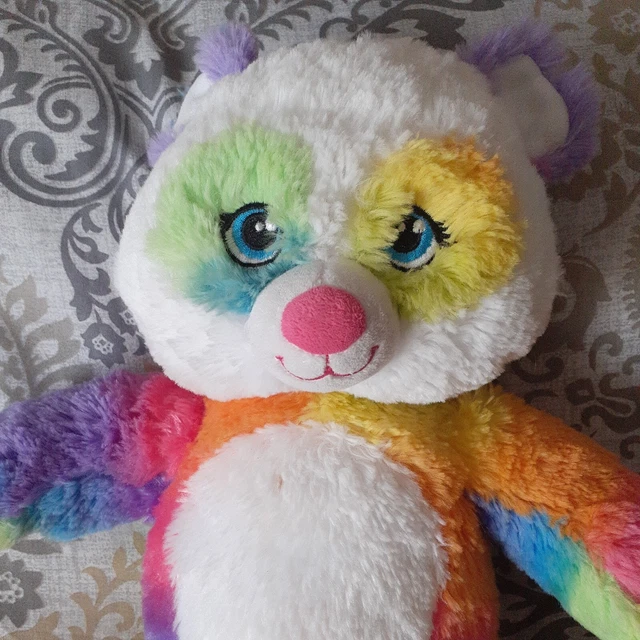 BUILD A BEAR BEAR TIE DYE MULTI COLOURED RAINBOW PANDA BEAR PLUSH SOFT