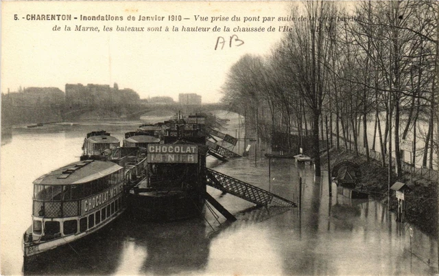 CPA CHARENTON - Floods of January 1910 - View taken of the bridge by.. (659596)