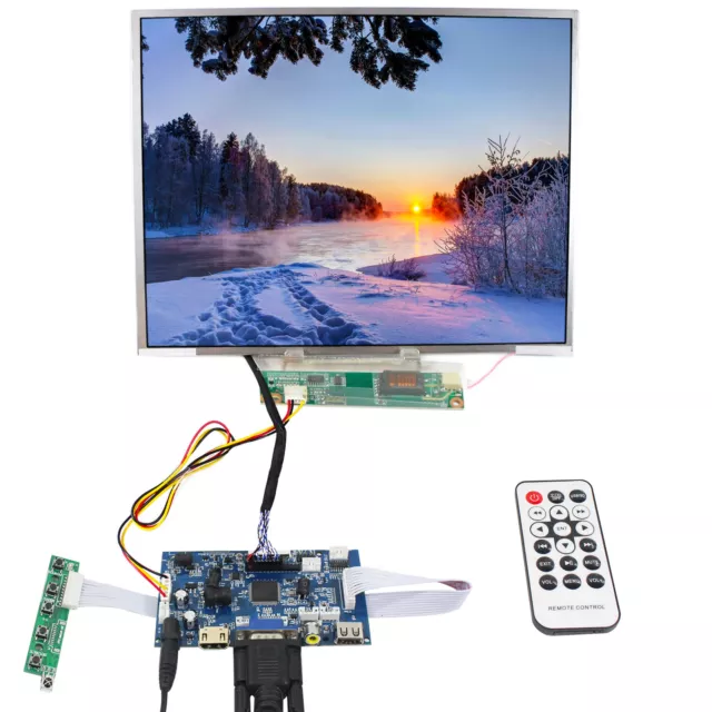 12.1" 1024X768 LED Backlight LCD Screen HDM I VGA AV USB LCD Controller Board