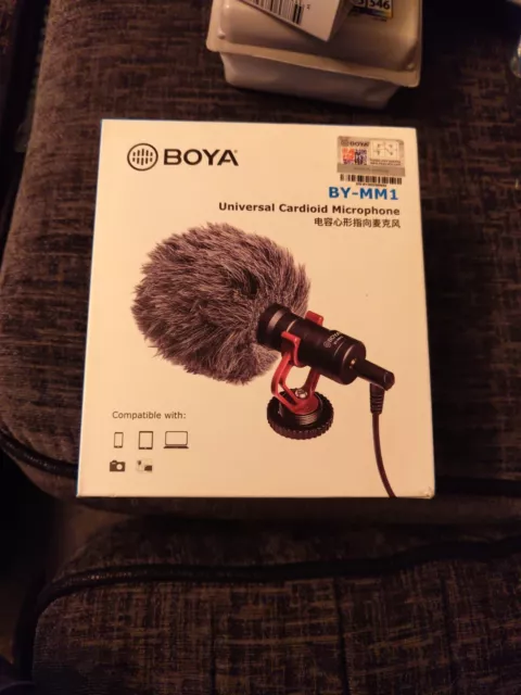 Boya BY-MM1 Cardioid Compact On-camera Microphone for DSLR, iPhone Smartphone UK