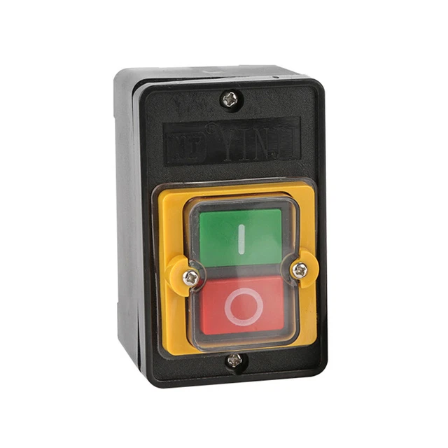 MOTOR PUSH BUTTON Water Proof ON/OFF Machine Drill Switch for 10A 380V ...