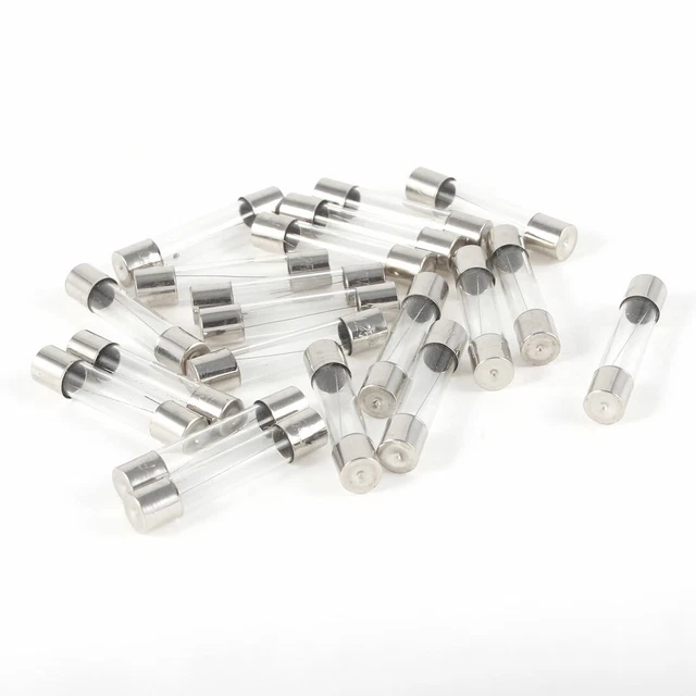 Lot de 20 Blow rapide Tube en verre fusible 5 A 250 V 6 mm x 30 mm
