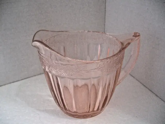 VINTAGE PINK DEPRESSION GLASS CREAMER ~ Jeannette ~ Adam Glass