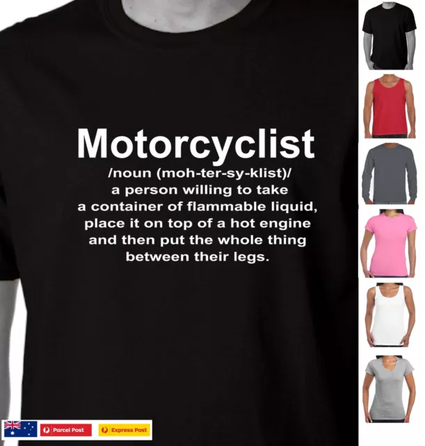 Motorcyclist t shirt Funny Biker T Shirt Gift Mens Women's  Grandad present New
