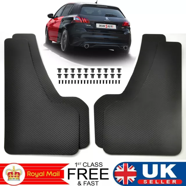 Mud Flaps Splash Guards For Peugeot 106 107 206 207 208 306 307 308 406 GTi RC