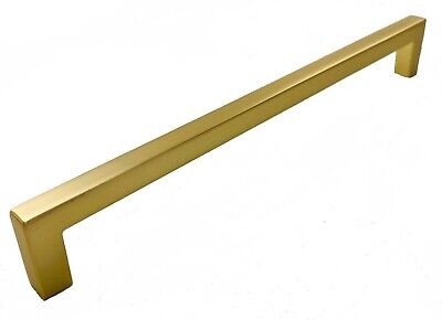 Kitchen Cabinet Drawer Square Gold Brushed Satin Brass Handle Pull Zinc Alloy