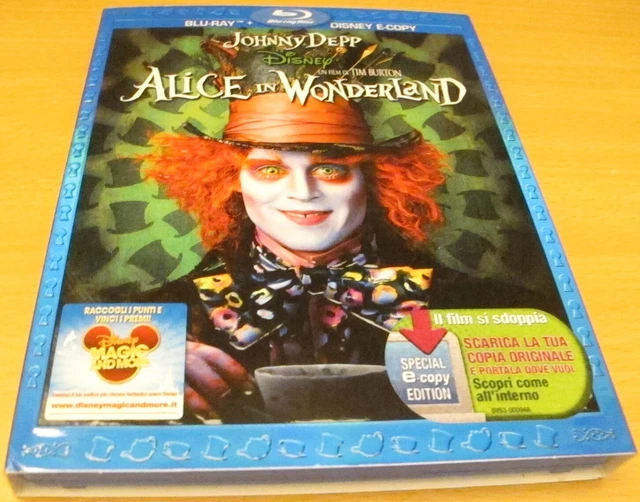 ALICE IN WONDERLAND Tim Burton Johnny Depp Bluray Slipcase Imbustato ...