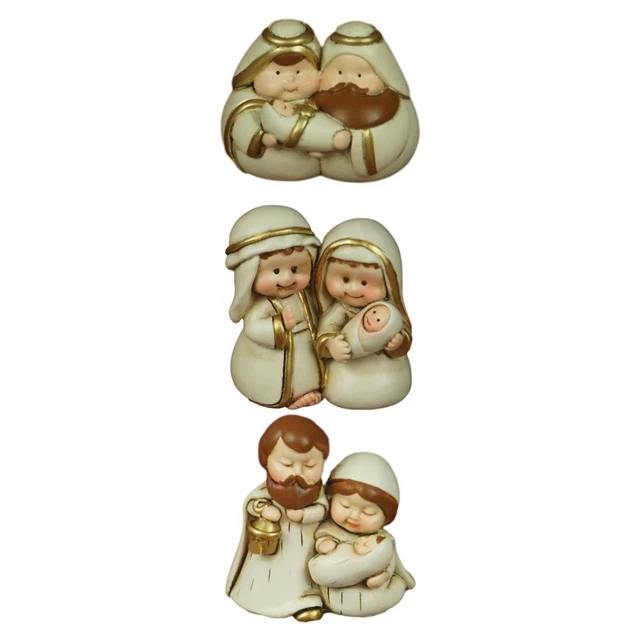 Figurines Résine 12 Cm Paben Paben - Set De Figurines Crèche De Pâques En Résine - Jésus Articles Religieux Collection
