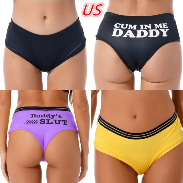 Womens Panties Naughty Printed Briefs 3D Printing Underwear Funny T-back  Sexy