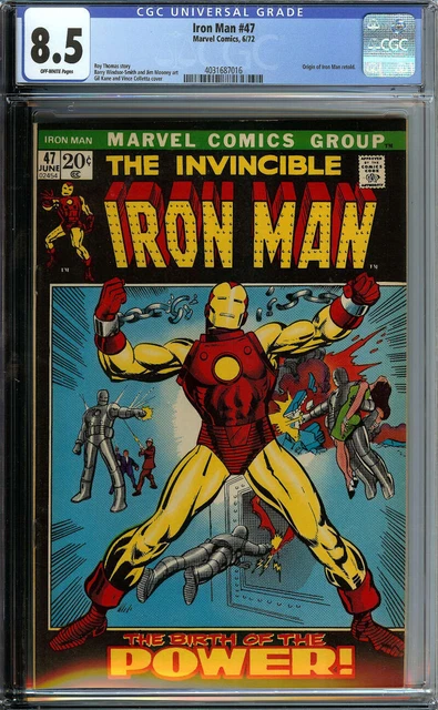 Iron Man #47 Cgc 8.5 Ow Pages // Origin Of Iron Man Retold Marvel Comics 1972