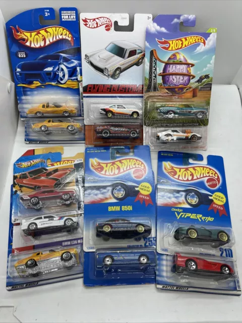 Hot Wheels Random Lot Of 13 Chevy Nova Corvette Monte Carlo Dodge Viper BMW Lot