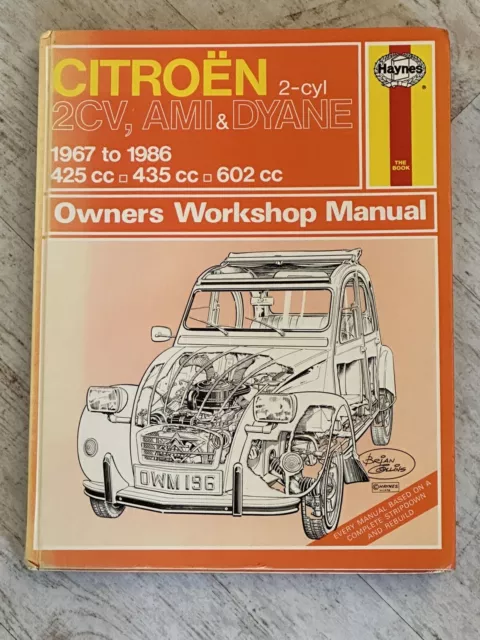 Haynes Manual 195 - Citroen 2CV, AMI & Dyane (425, 435, 602cc), 1967 to 1986